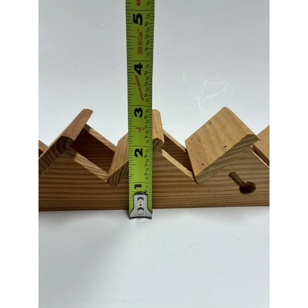Farmhouse Style Stair Wall Mounted Knick Knack Shelf With Pegs